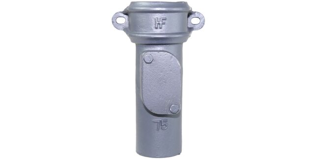 Hargreaves Premier Cast Iron Eared Access Downpipe - Primed