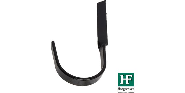 Hargreaves Premier Cast Iron Round Downpipe Holdfast - Gloss Black