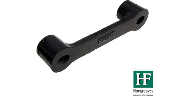 Hargreaves Premier Cast Iron Downpipe Spacer Plate - Gloss Black