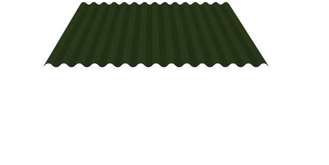 PVC Plastisol Coated Steel Corrugated Roofing Sheet (14/3) - Cut to Length