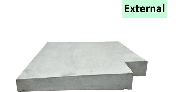Eurodec 50-75mm Once Weathered Concrete Return Coping Stone