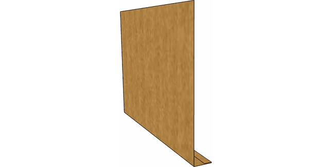 Metal Gutta Copper L Fascia - 2.4m Long