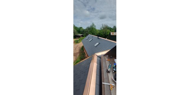 Metal Gutta Copper V Shape Roof Ridge from £90.00