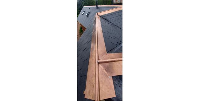 Metal Gutta Copper V Shape Roof Ridge from £90.00