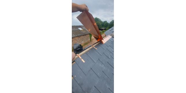 Metal Gutta Copper V Shape Roof Ridge from £90.00