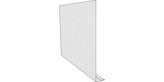Metal Gutta Zinc L Fascia - 2.4m Long