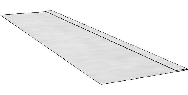 Metal Gutta Zinc Plain Soffit - 2.4m Long