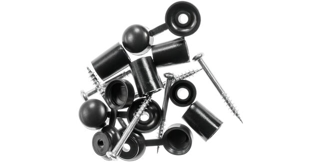 Solstice Solstice Corru Caps Black 76/18 Sinus with Screws - (Pack of 20)