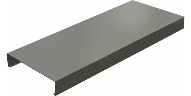 Alumasc Skyline Aluminium Flat Roof Wall Coping - 1m (includes fixing ...