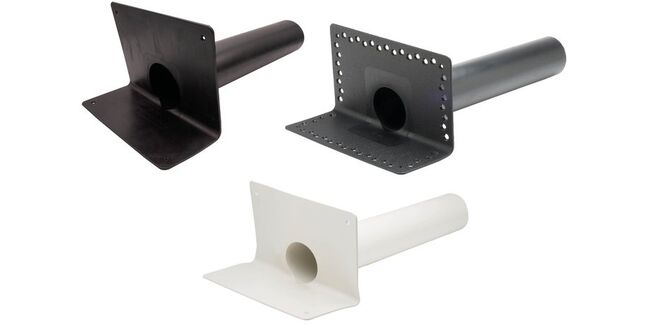 DEKS Round Horizontal Flat Roof Parapet Drain Outlet