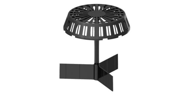 DEKS Leaf &amp; Gravel Propeller Guard For Flat Roof Drain Connectors