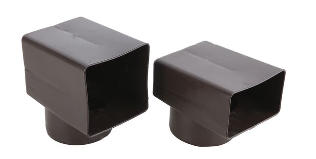 TRC Flat Roof Horizontal Thru Wall Drain Outlet Spigot - Brown