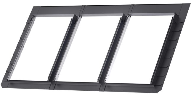 VELUX EBL FK08 2031B Triple Slate Side-by-side Flashing with 18mm Gap (Includes BDX Insulation Collar) - 66cm x 140cm