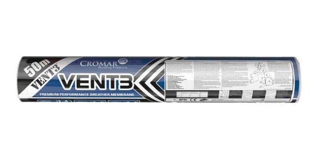 Cromar Vent 3 Flexible Three-Layer Breather Membrane - 1m x 50m