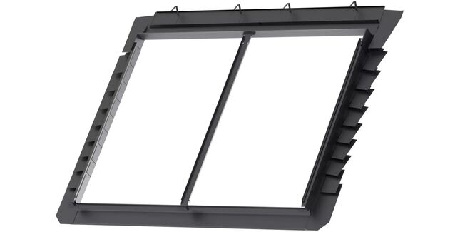 VELUX EBP CK06 4021B2 Plain Tile Pro+ Double Integrated Side-by-side Flashing 18mm Gap - White - 55cm x 118cm