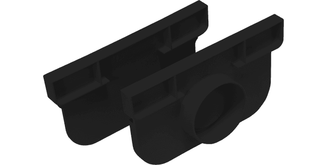 DekDrain Vela A15 Polypropylene End Caps (Pair) - Black