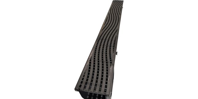 DekDrain Vela A15 Linear Bar Wave Heel Grate (1000mm x 121mm)