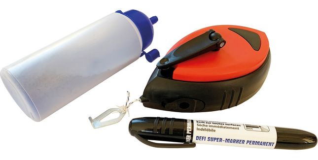Rapidline 30M Chalk Line &amp; Flask (120g) Marker Set
