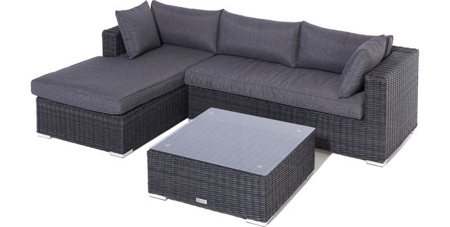 Rowlinson Vienna Lounger Set - Grey Weave