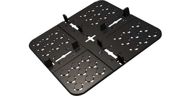 DEKS Landscaping Outdoor Tile levelling paving plate pack - KIT Square Polypropylene Black 200mm (Pack of 10)