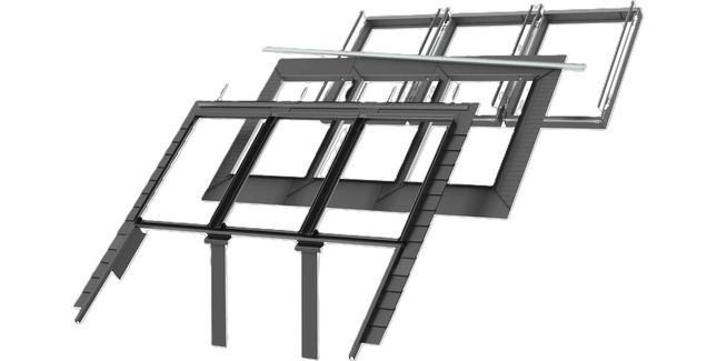VELUX EFN MK06 2032E Slate Flashing, Triple Install, Recessed, VFE/VIU, 100mm Gap, +BDX, 78cm x 118cm