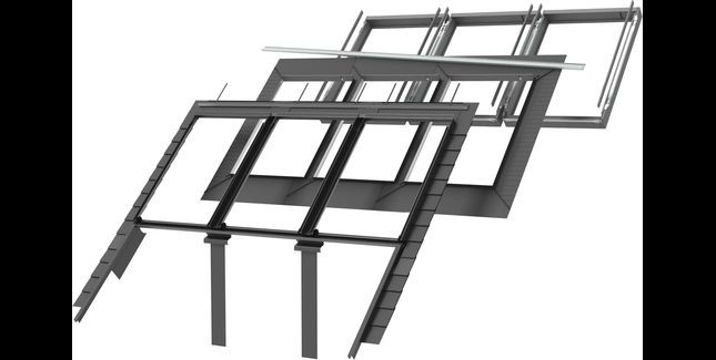 VELUX EFN MK08 2032E Slate Flashing, Triple Install, Recessed, VFE/VIU, 100mm Gap, +BDX, 78cm x 140cm