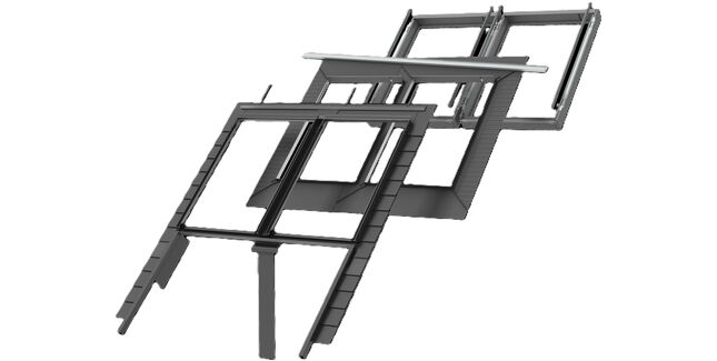 VELUX EFN SK08 2022E Slate Flashing, Twin Install, Recessed, VFE/VIU, 100mm Gap, +BDX, 114cm x 140cm