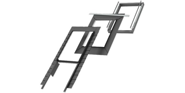 VELUX EFN UK08 2012 Slate Flashing, Recessed, Single Install VFE/VIU, Grey, +BDX, 134cm x 140cm