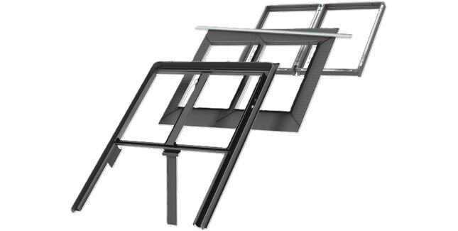 VELUX EFW MK08 2032E Tile Flashing, Triple Install VFE/VIU, Grey, 100mm Gap, +BDX, 78cm x 140cm