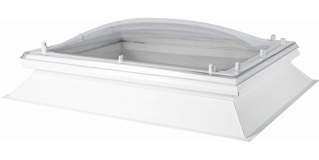 Coxdome Classic Polycarbonate Flat Roof Dome (Electric Opening Vent)