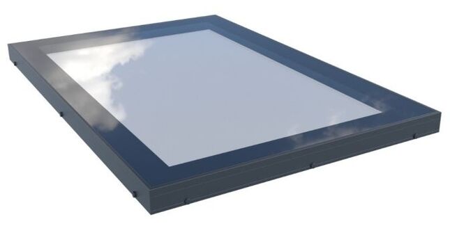 Brightside Clear Double Glazed Flat Glass Fixed Skylight (Anthracite Grey)