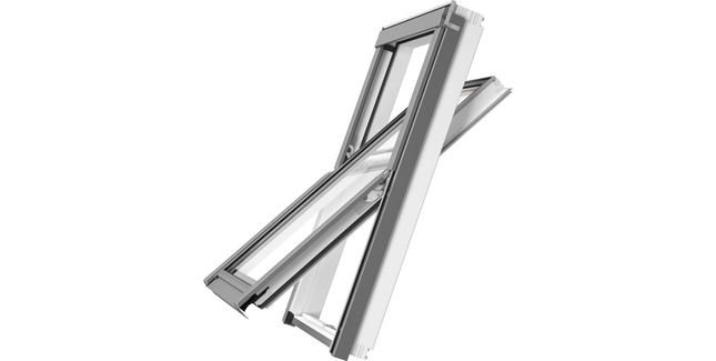 Wooden Double-Glazed RoofLITE+ SOLID VENT White Painted Roof Window