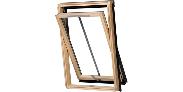 Wooden Double-Glazed RoofLITE+ SOLID CONSERVATION VENT Black Roof Window