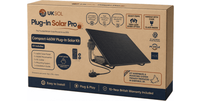 UKSOL Plug-In Solar Pro Kit (with 800W Micro-Inverter) - with Ground Mount