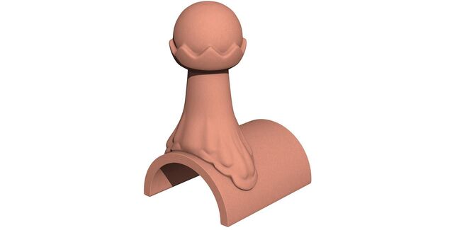 Marley Clay Ball Top Finial Only- 305mm