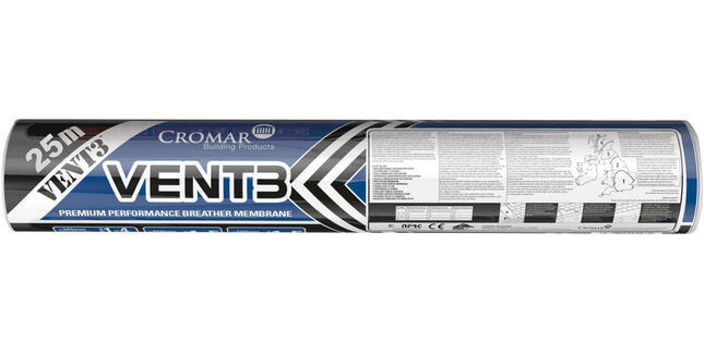 Cromar Vent 3 High Performance Breather Membrane - 1m x 25m