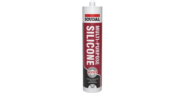 Soudal Multi-Purpose Silicone (Brilliant White) - Box of 12 (121643)