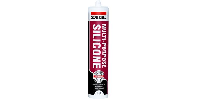 Soudal Multi-Purpose Silicone (Clear) - Box of 12 (121644)