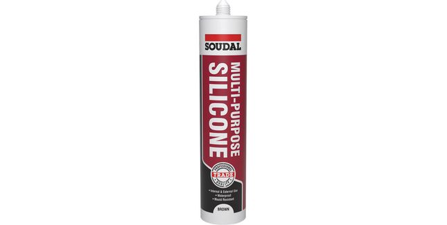 Soudal Multi-Purpose Silicone (Brown) - Box of 12 (116713)