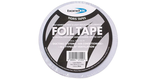 Bond It Aluminium Reflective Foil Tape (100mm x 45m) - Box of 12