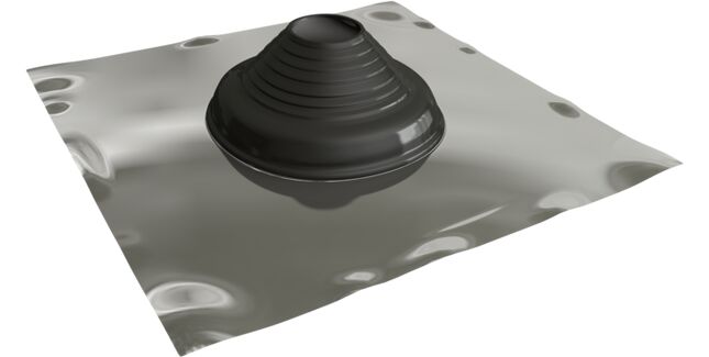 Seldek Aluminium Pitched Roof Pipe Flashing - Black EPDM (50 - 170mm)