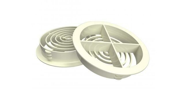 Manthorpe G700 70mm Round Push-Fit Soffit Vents - Pack of 50