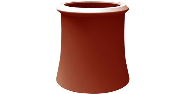Clay Solid Fuel Roll Top Chimney Pot