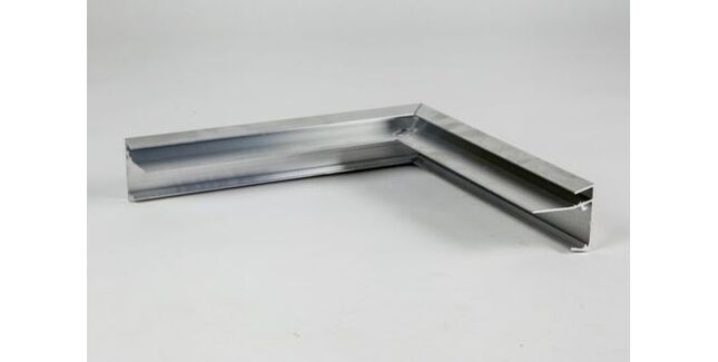 Areco Aluminium FS3 Roof Edge Trim External Corner - 200mm x 200mm x 38mm