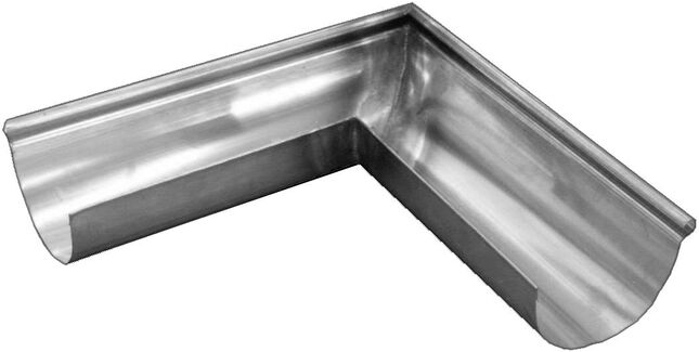 Zinc Gutta Zinc Large Half Round Corner - 135º External - 185mm x 95mm