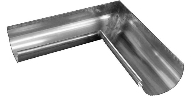Zinc Gutta Zinc Large Half Round Corner - 135º Internal - 185mm x 95mm
