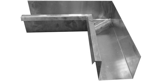 Zinc Gutta Zinc Standard Box Corner - 135º Internal - 90mm x 65mm