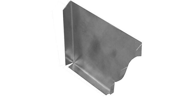 Zinc Gutta Zinc Large Ogee Gutter - Stop End Right - 152mm x 130mm