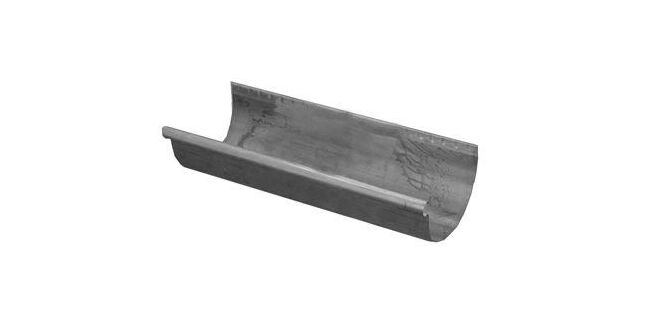 Zinc Gutta Zinc Large Half Round Gutter - 2400mm Length