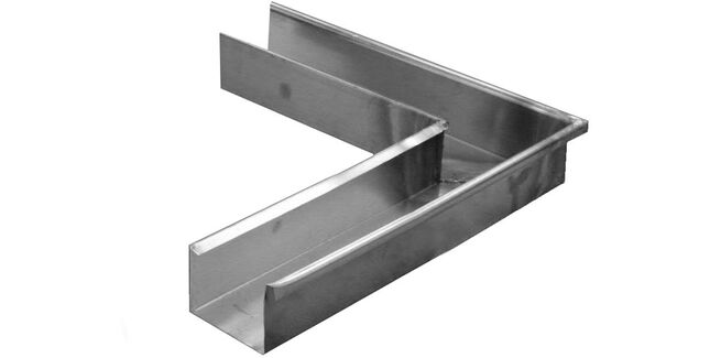 Zinc Gutta Zinc Large Half Round Corner - 90º External - 185mm x 95mm